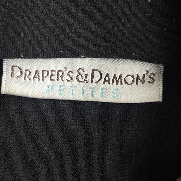 Drapers & Damons Jacket Womens Petite Extra Large XL Black White Button Up - Picture 5 of 11